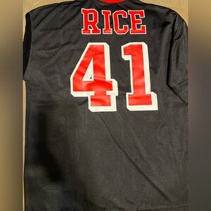 Champion Authentic unisex Glen Rice jersey size Large color black & red NWT